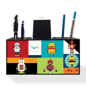 Pen Mobile Stand Holder Desk Organizer - Robots