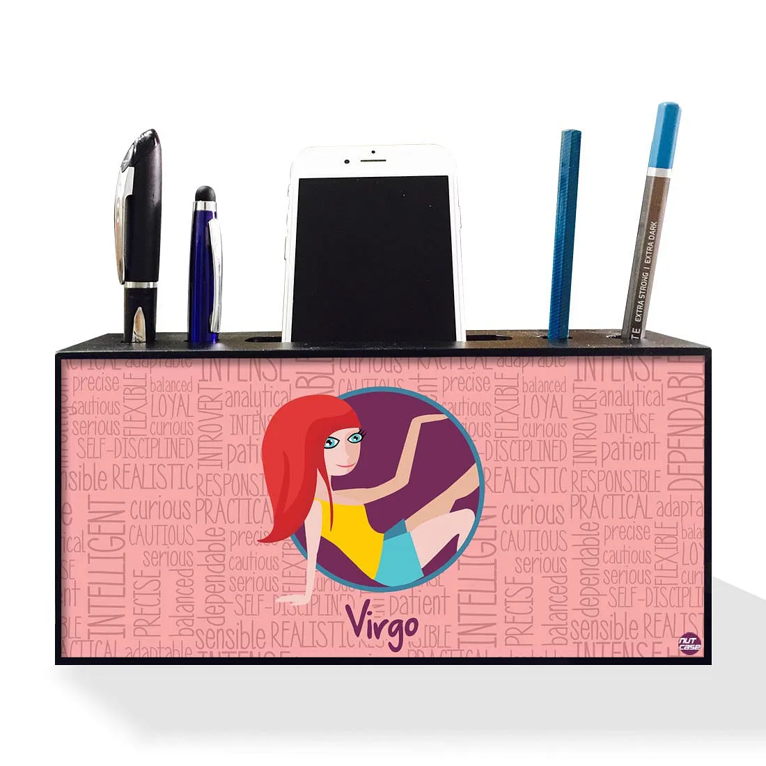 Pen Mobile Stand Holder Desk Organizer - Virgo Pink