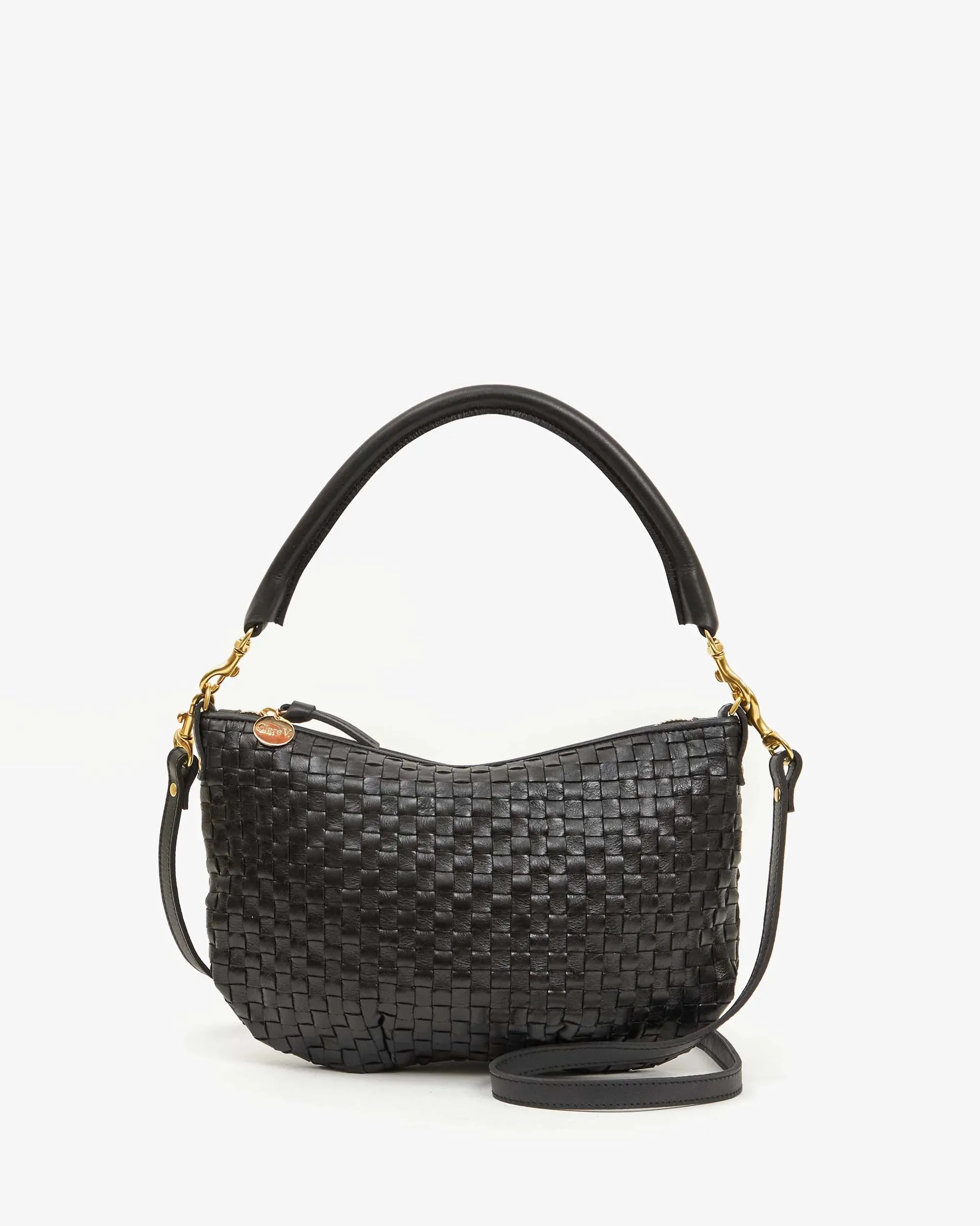 Petit Moyen Messenger ~ Black Woven Checker