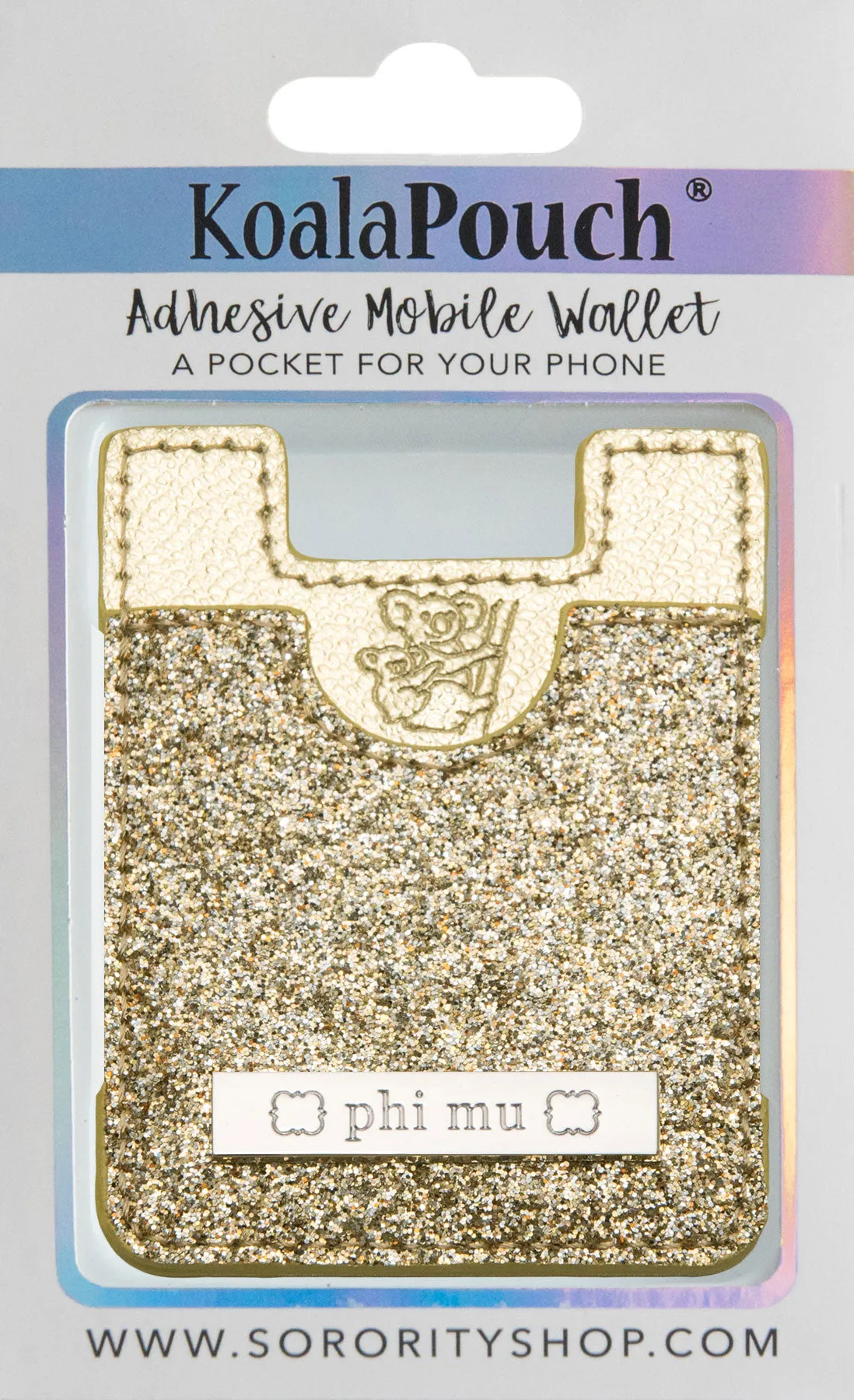 Phi Mu Glitter Koala Pouch