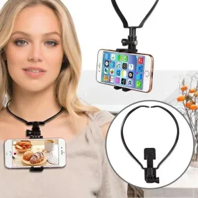 Phone holder for neck - practical and adjustable