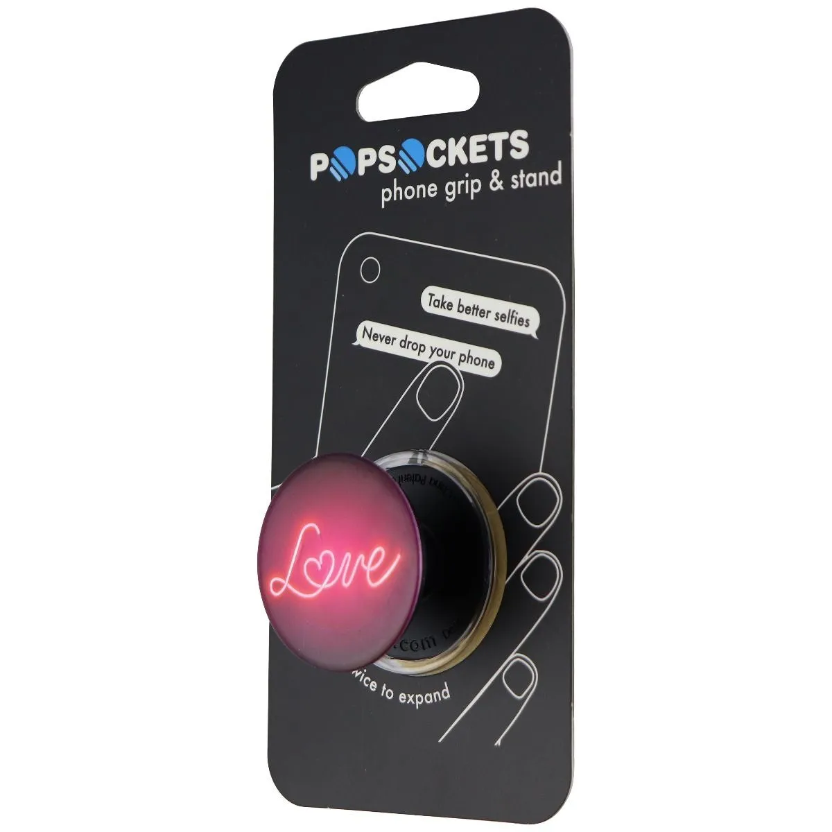 PopSockets Collapsible Grip & Stand for Phones and Tablets - Love Sign Pattern