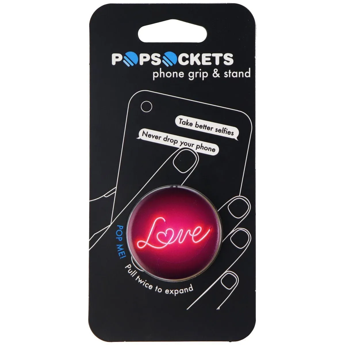 PopSockets Collapsible Grip & Stand for Phones and Tablets - Love Sign Pattern