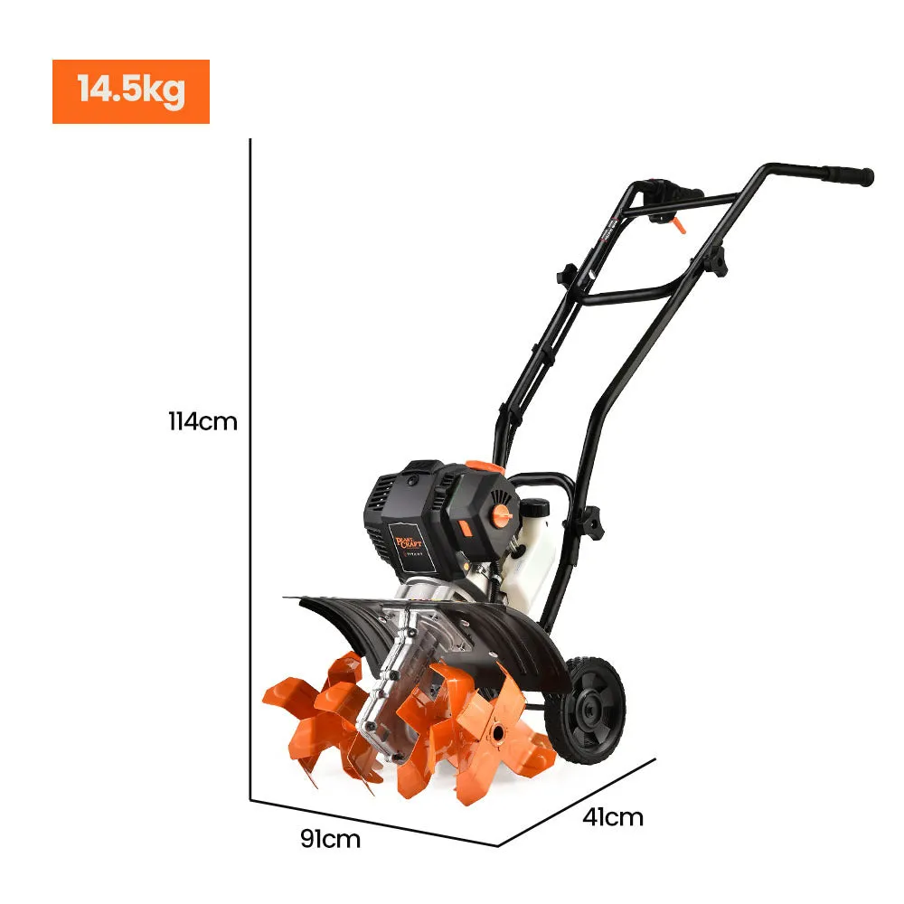 Powerful 46cc 4-Stroke Garden Cultivator Tiller PlantCraft