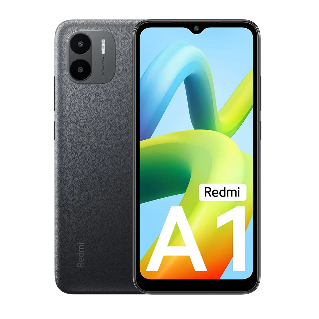 Redmi A1 Mobile Phone with Free Silicone Cover (Black, 2GB RAM, 32GB Storage)