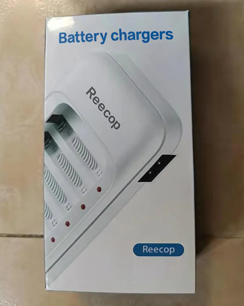 Reecop battery charger, Ni-MH AA & AAA Battery Charger With USB Port for Rechargeable Batteries