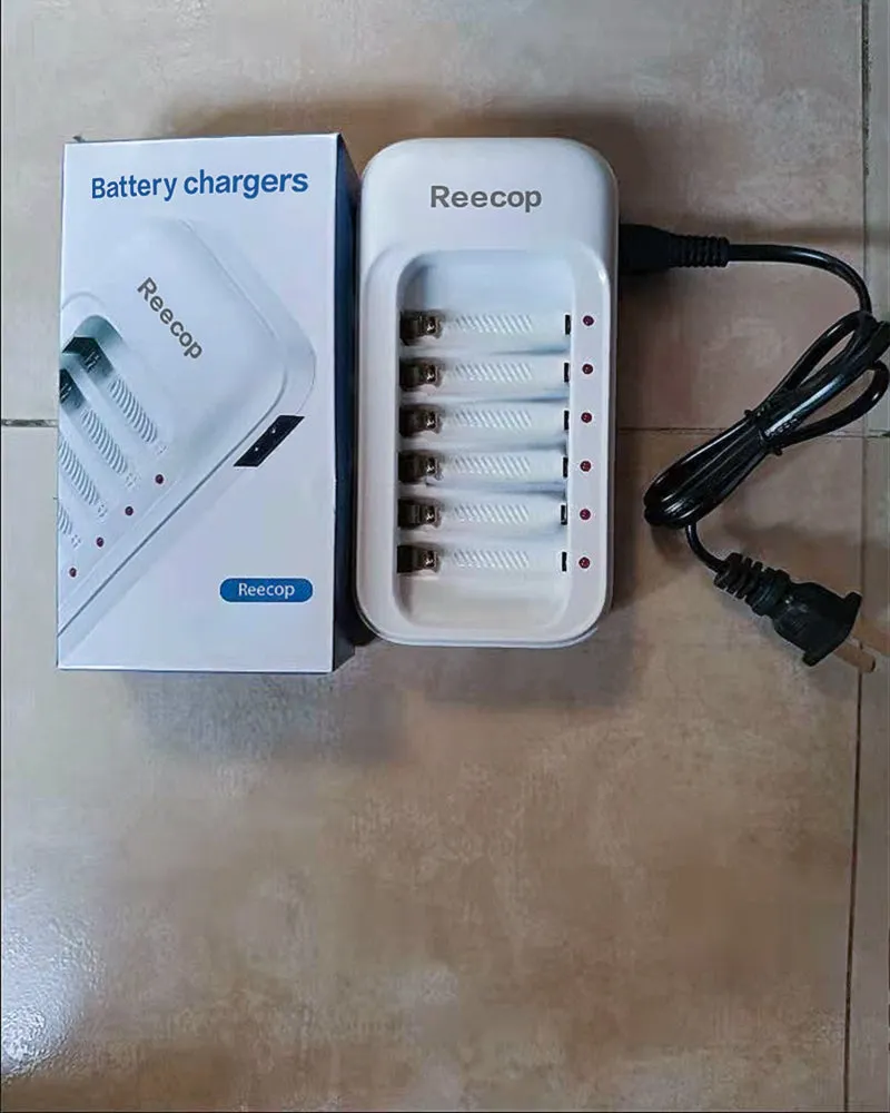 Reecop battery charger, Ni-MH AA & AAA Battery Charger With USB Port for Rechargeable Batteries