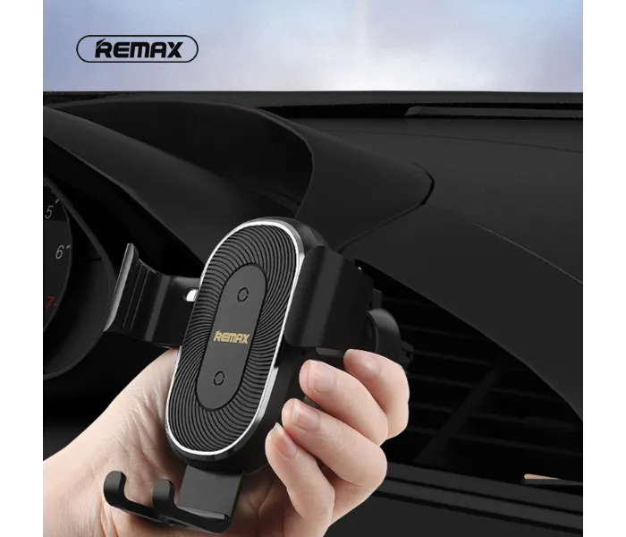 Remax RM-C38 Wireless Charger And Car Vent Mount Holder -Black