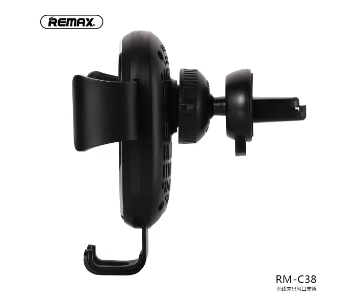 Remax RM-C38 Wireless Charger And Car Vent Mount Holder -Black