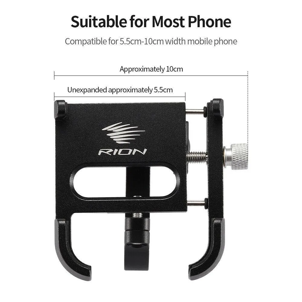 RION Phone Holder For Bicycle Motorcycle Cell Mobile Mount Gps Support Stand MTB Mountain Bike Accessories 360°Rotation Scooter