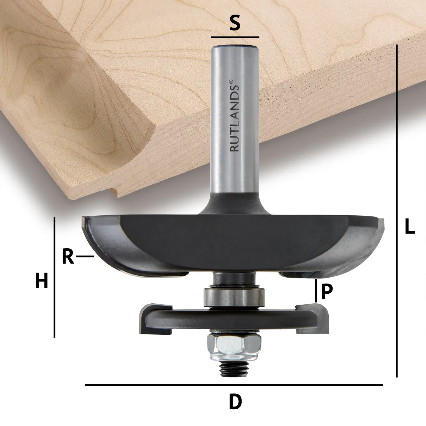 Router Bit Set - Raised Panel Door and Drawer with Backcutter - Roundover