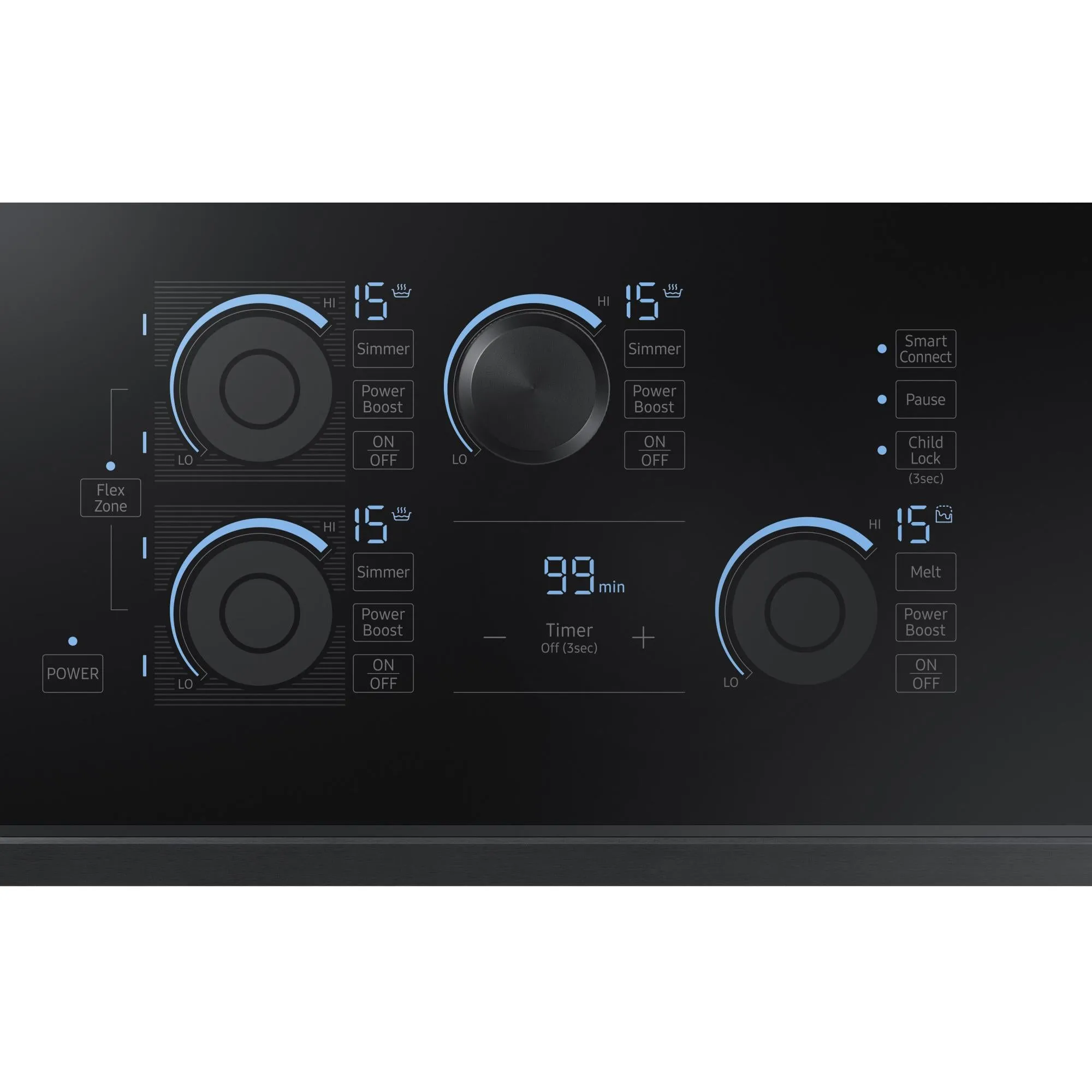 Samsung 30-inch Built-in Induction Cooktop with Virtual Flame Technology™ NZ30K7880UG/AA