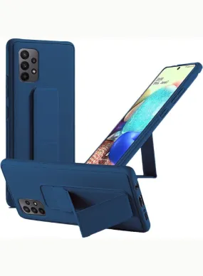 SAMSUNG GALAXY A23 Fully Covered With Finger Grip Stand Holder Anti Slip Shockproof Protective Case Cover