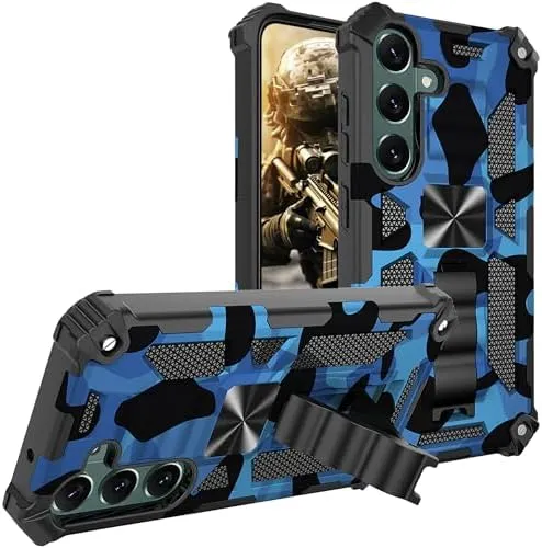 Samsung Galaxy S24 Plus Metal Kickstand Camo Phone Cover