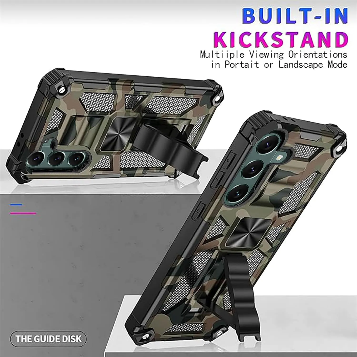 Samsung Galaxy S24 Plus Metal Kickstand Camo Phone Cover