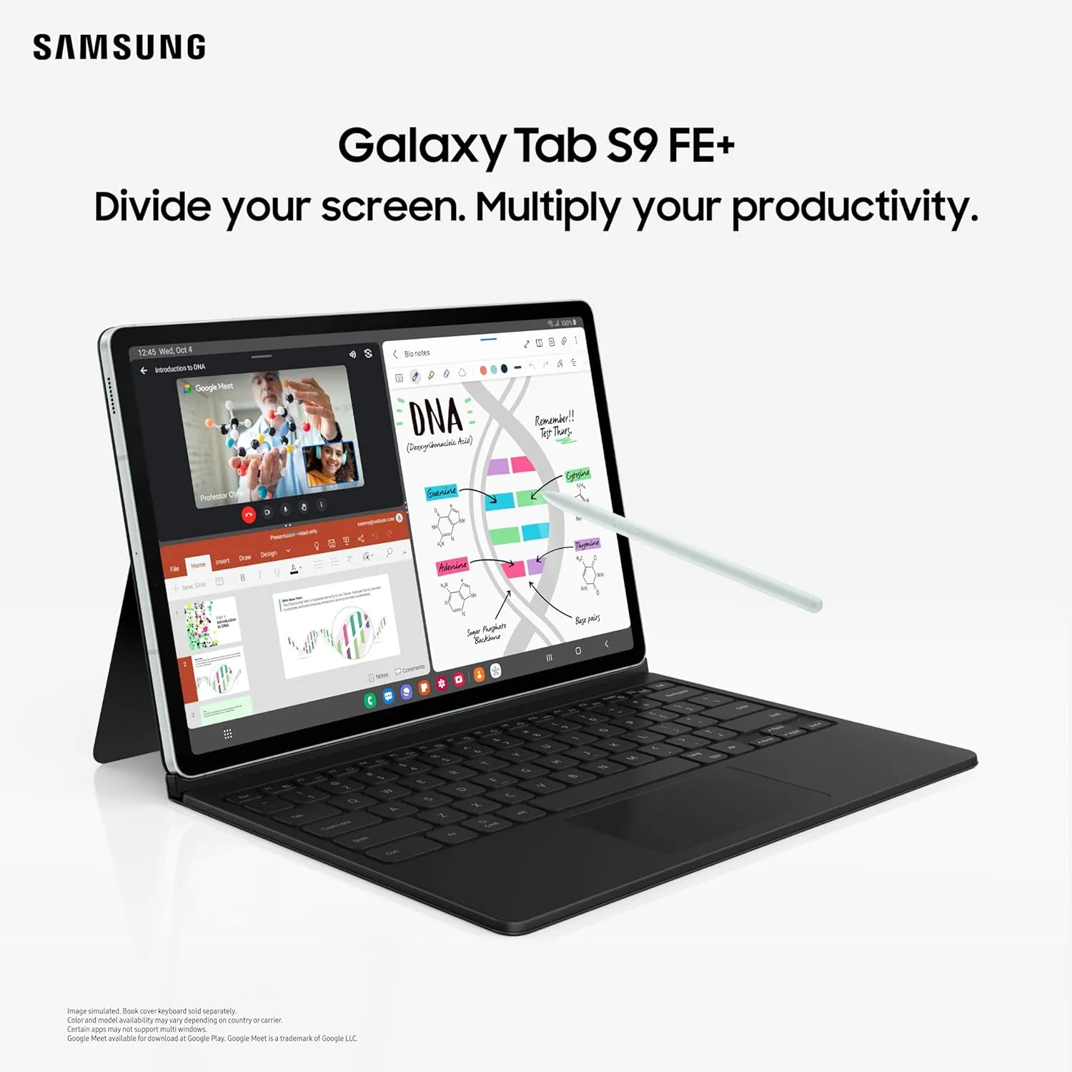 Samsung Galaxy Tab S9 FE 27.69 cm (10.9 inch) Display, RAM 6 GB, ROM 128 GB Expandable, S Pen in-Box, Wi-Fi, IP68 Tablet, Lavender