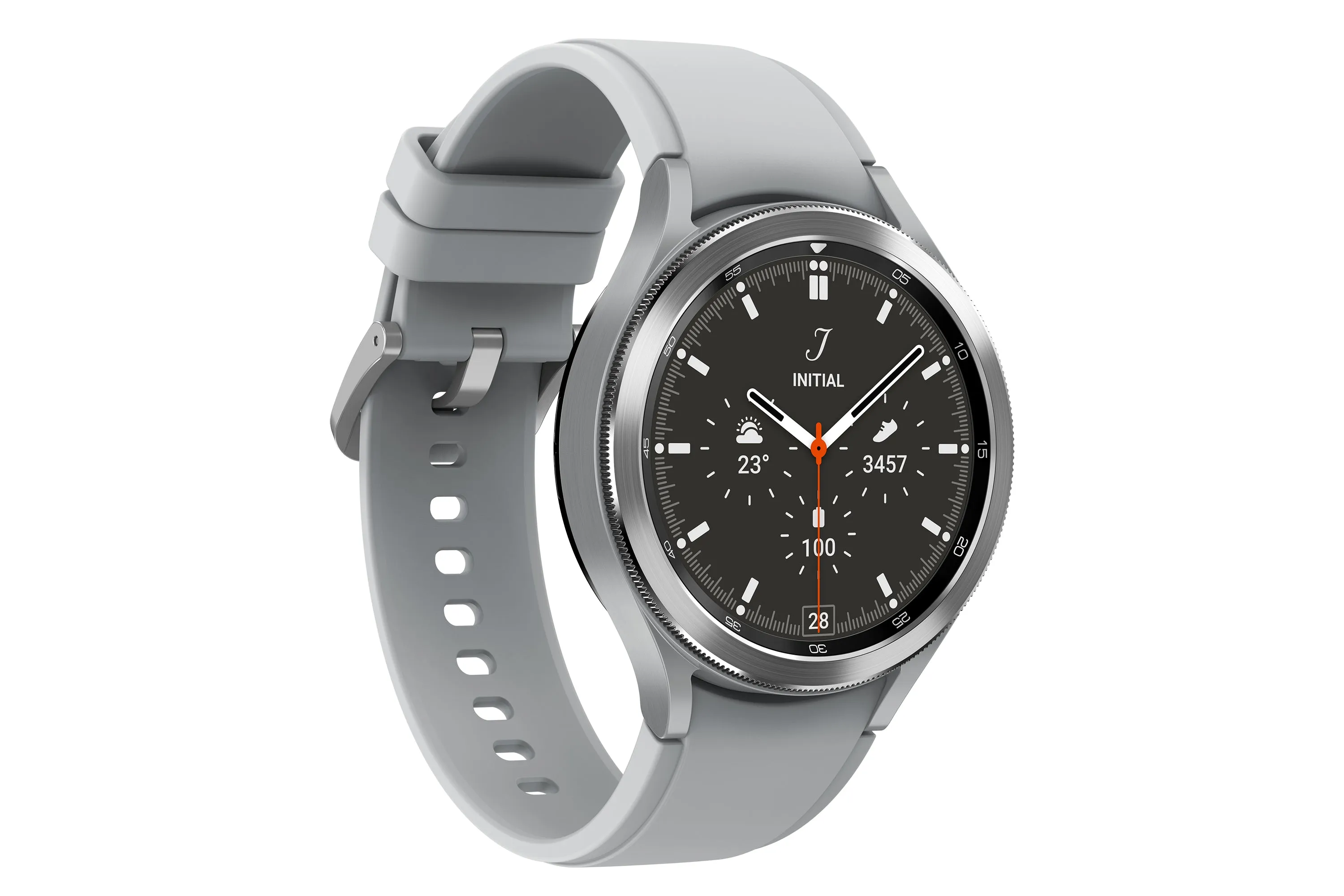 Samsung Galaxy Watch4 Classic 3.56 Cm (1.4") Oled 46 Mm Digital 450 X 450 Pixels Touchscreen Silver Wi-Fi Gps (Satellite