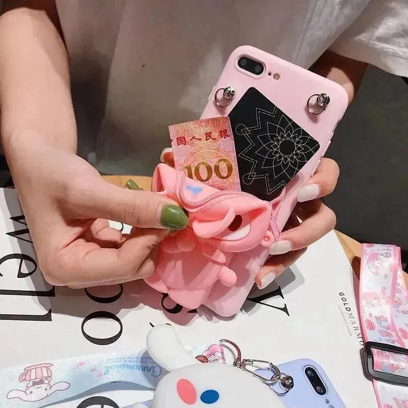 Sanrio Kuromi & Friends Wallet TPU Case (For iPhones)