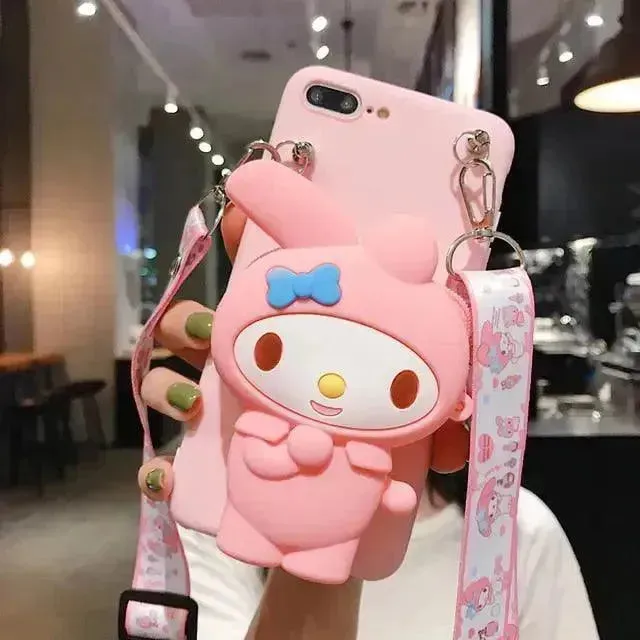 Sanrio Kuromi & Friends Wallet TPU Case (For iPhones)