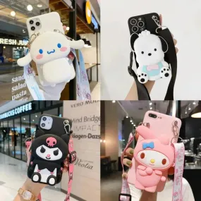 Sanrio Kuromi & Friends Wallet TPU Case (For iPhones)