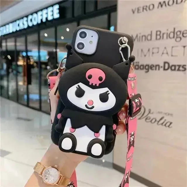 Sanrio Kuromi & Friends Wallet TPU Case (For iPhones)