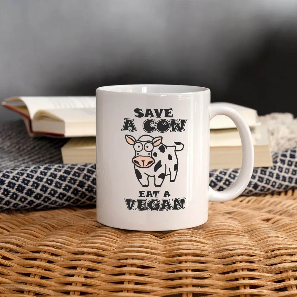 Save A Cow Eat A Vegan Coffee Mug