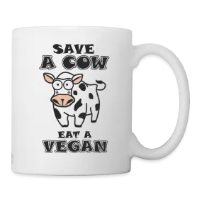 Save A Cow Eat A Vegan Coffee Mug