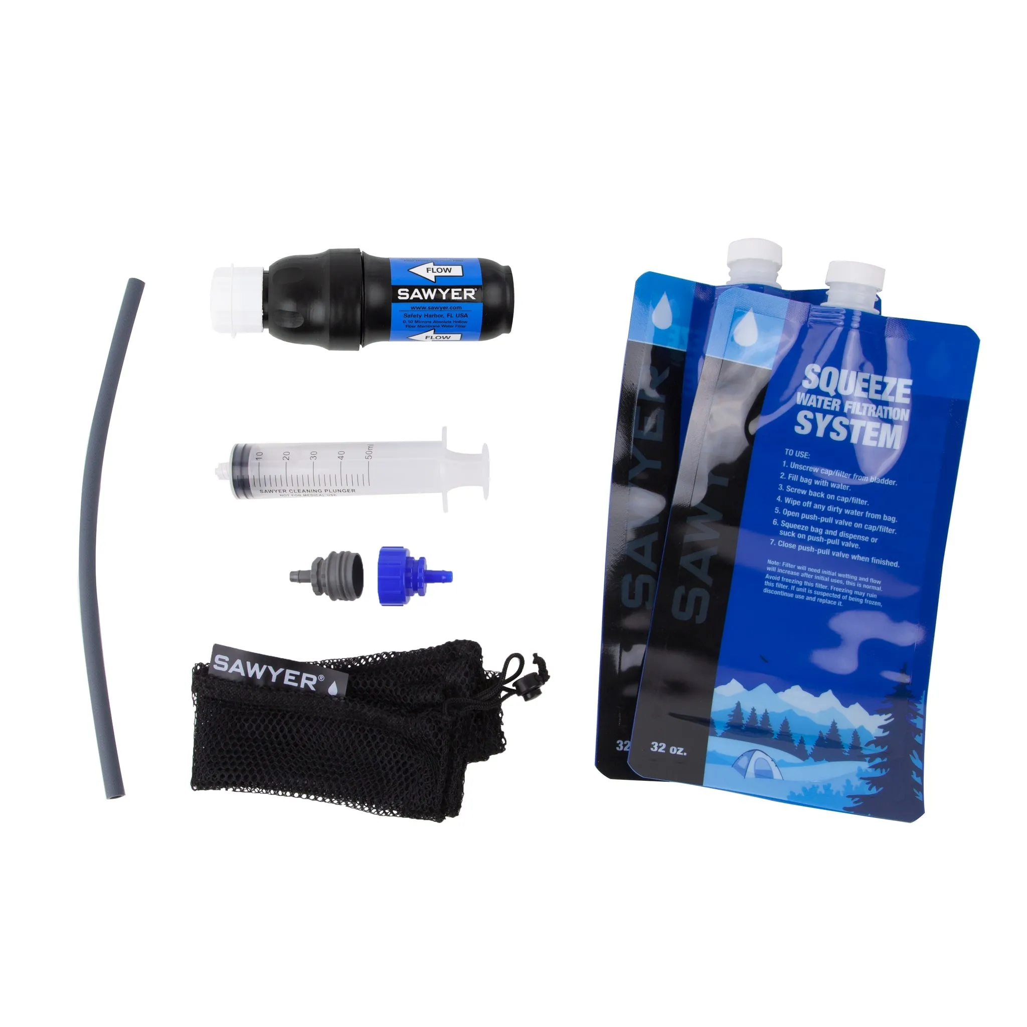 Sawyer Point One Squeeze Water Filter System with 2 Pouches