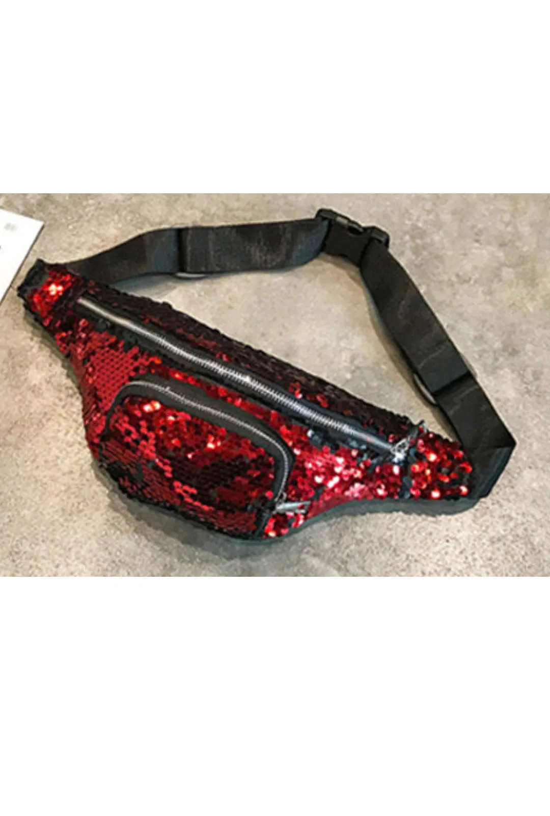 Sequin Red Bum Bag