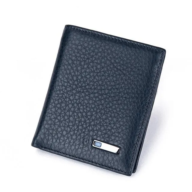 Smart Wallet Men Genuine Leather High Quality Intelligent Bluetooth