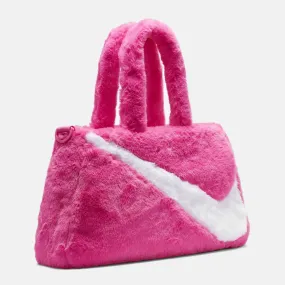 Sportswear Faux Fur Tote (10L), Laser Fuchsia