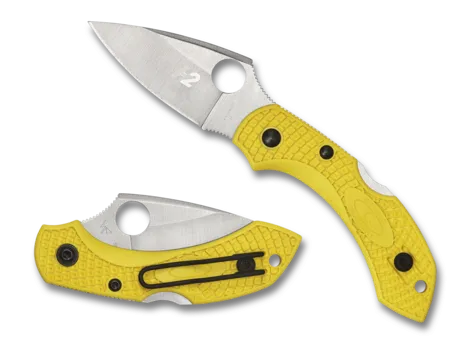 Spyderco Dragonfly 2 Salt 2.25in H-2 Steel Blade Yellow FRN Handles - C28PYL2