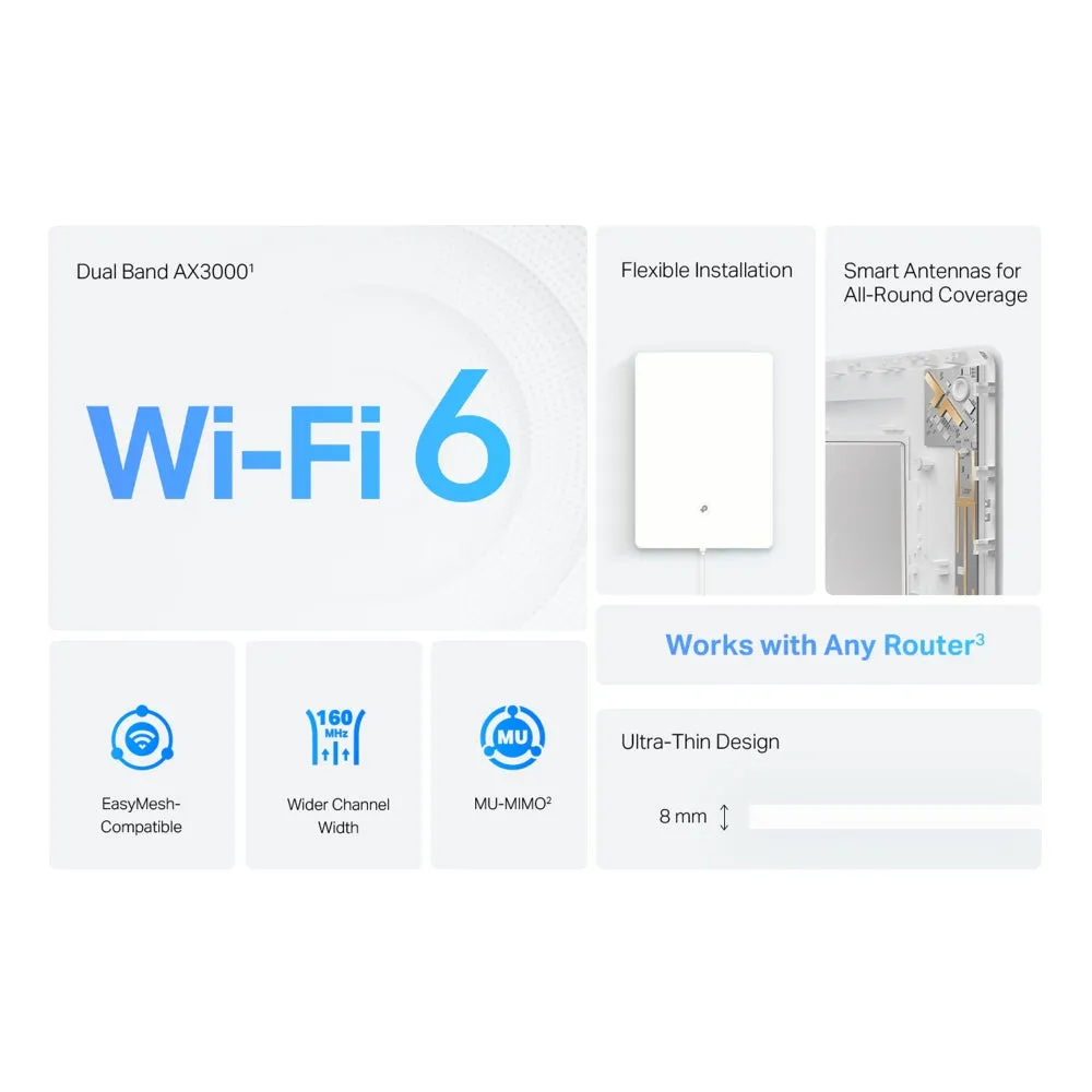 Tp-Link Archer Air E5 V1 - Wi-Fi Range Extender - Wi-Fi 6 - 2.4 Ghz, 5 Ghz - Wall Mountable