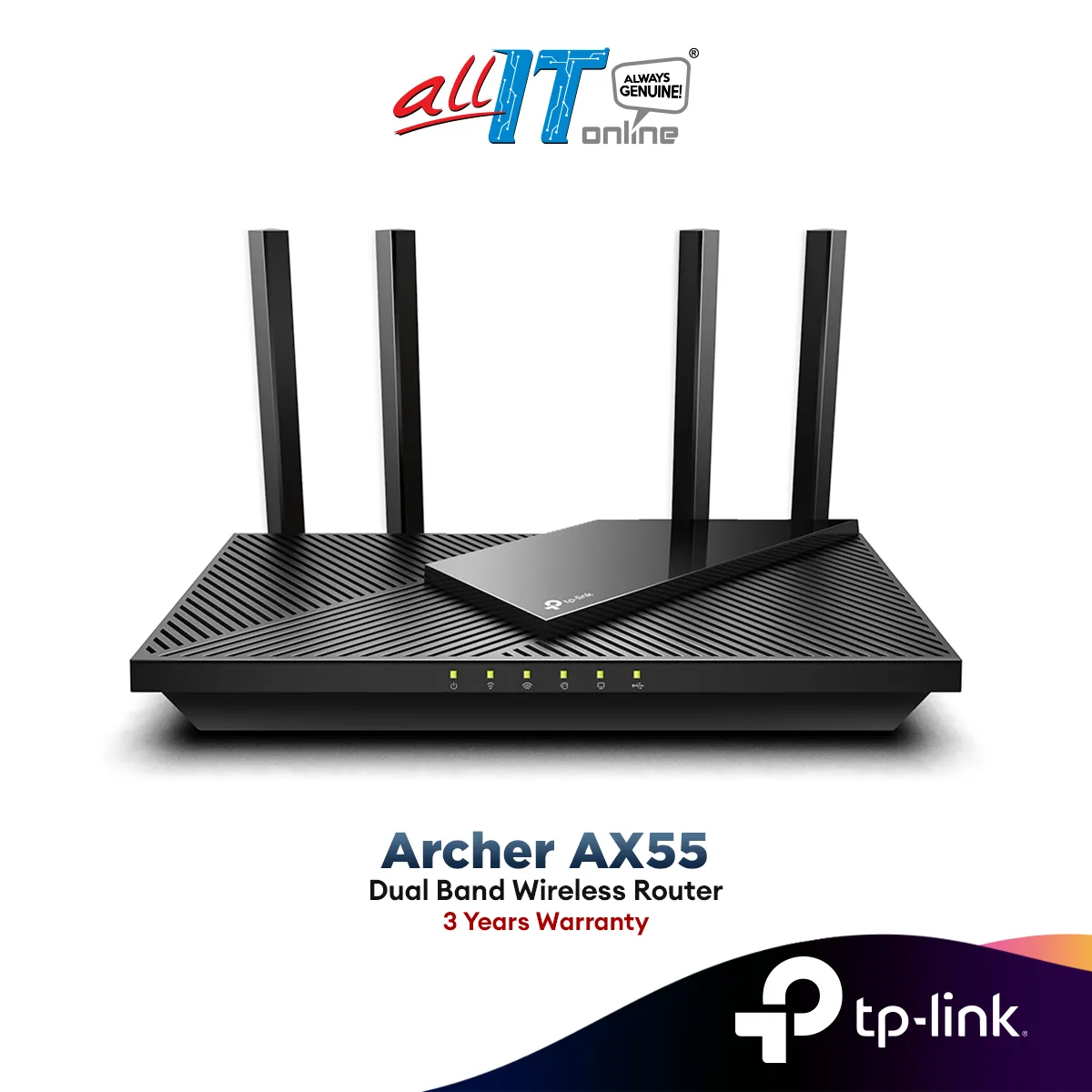 TP-Link Archer AX55 WL AX3000 Dual Band Gigabit Wi-Fi 6 Router