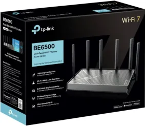 TP-Link Archer BE400 BE6500 Dual Band Wi-Fi 7 2.5G Router