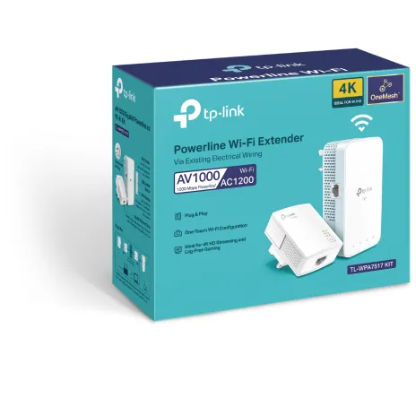 TP-Link AV1000 Gigabit Powerline Wi-Fi Kit - White | TL-WPA7517