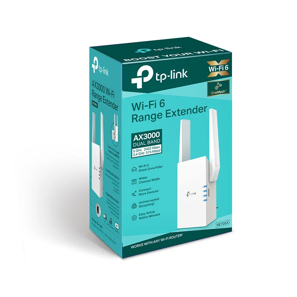 Tp-Link Re705x V1 - Wi-Fi Range Extender - 1Gbe - Wi-Fi 6 - 2.4 Ghz, 5 Ghz