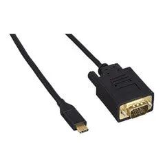 USB3.1 Type C Male To VGA Male Cable, 10 Foot, Black