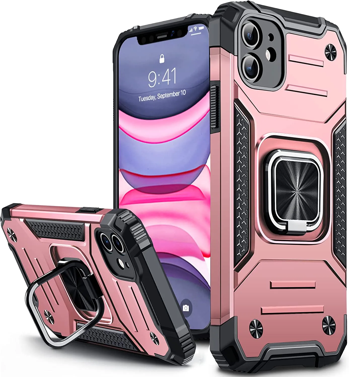 Vakoo iPhone 11 Case, Stand Series Heavy Duty Design Phone Case