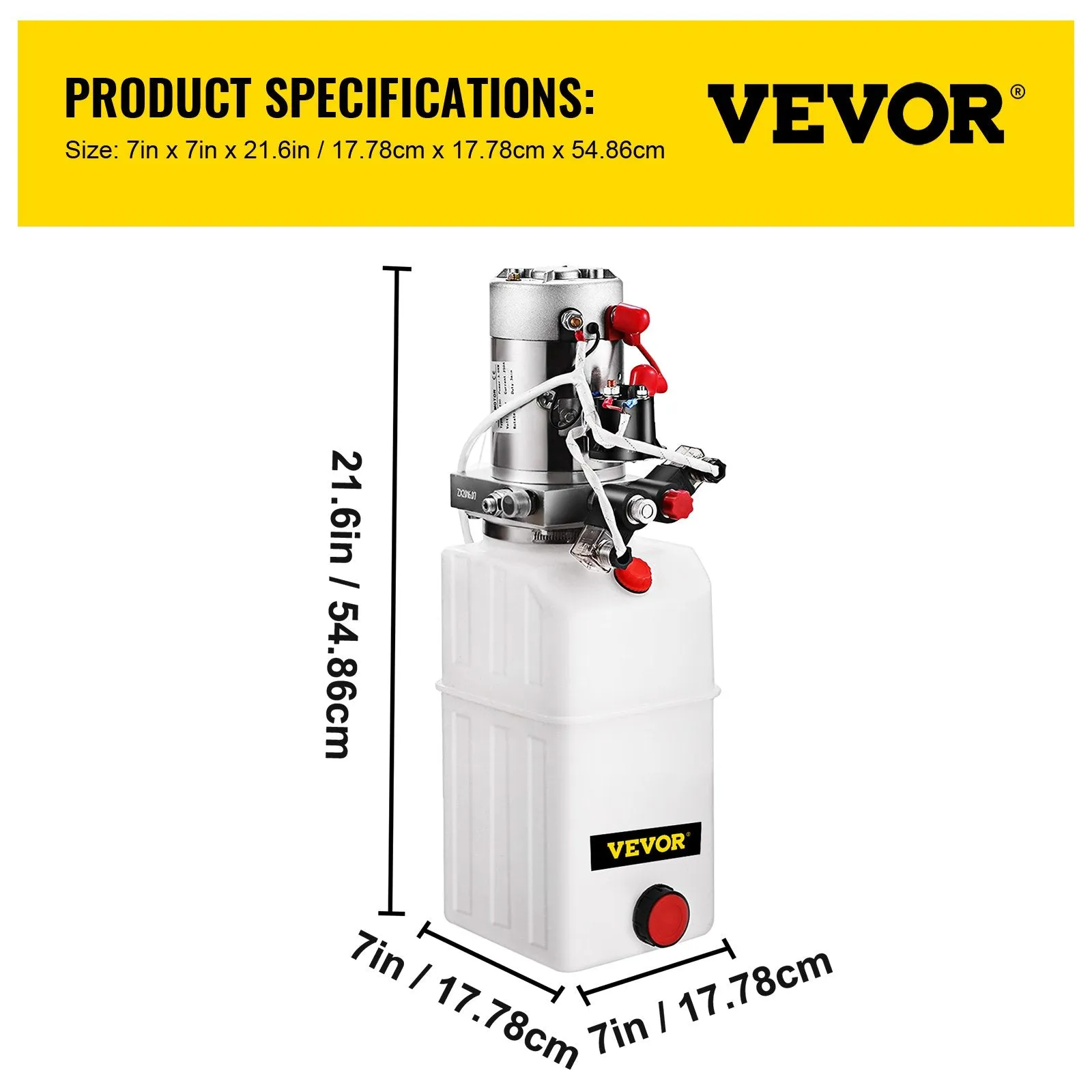 Vevor Hydraulic Pump 6 Quart Double Acting Power Unit DC 12V New