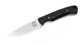 White River Knife & Tool Hunter Fixed Blade 3.5in MAGNACUT Steel Black Burlap Micarta Handles