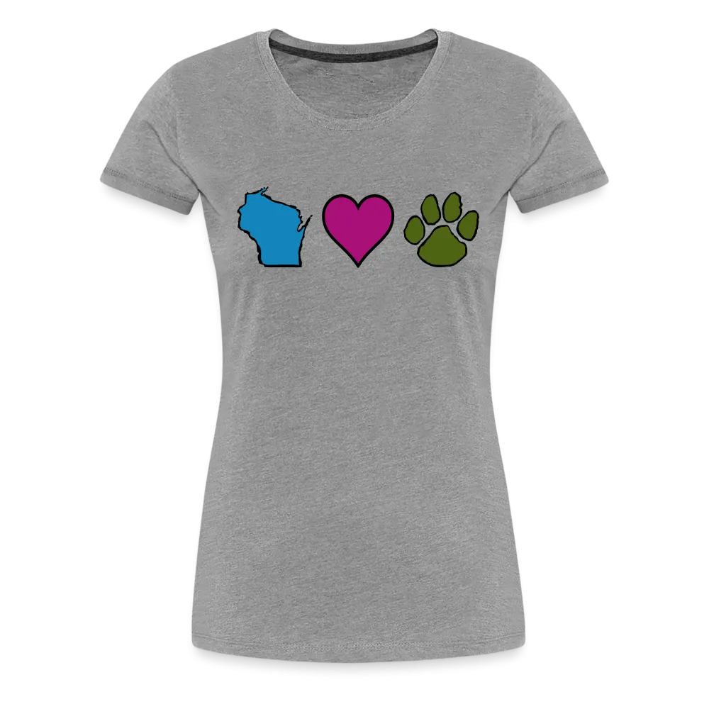 WI Loves Pets Contoured Premium T-Shirt