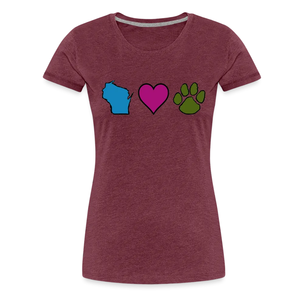 WI Loves Pets Contoured Premium T-Shirt