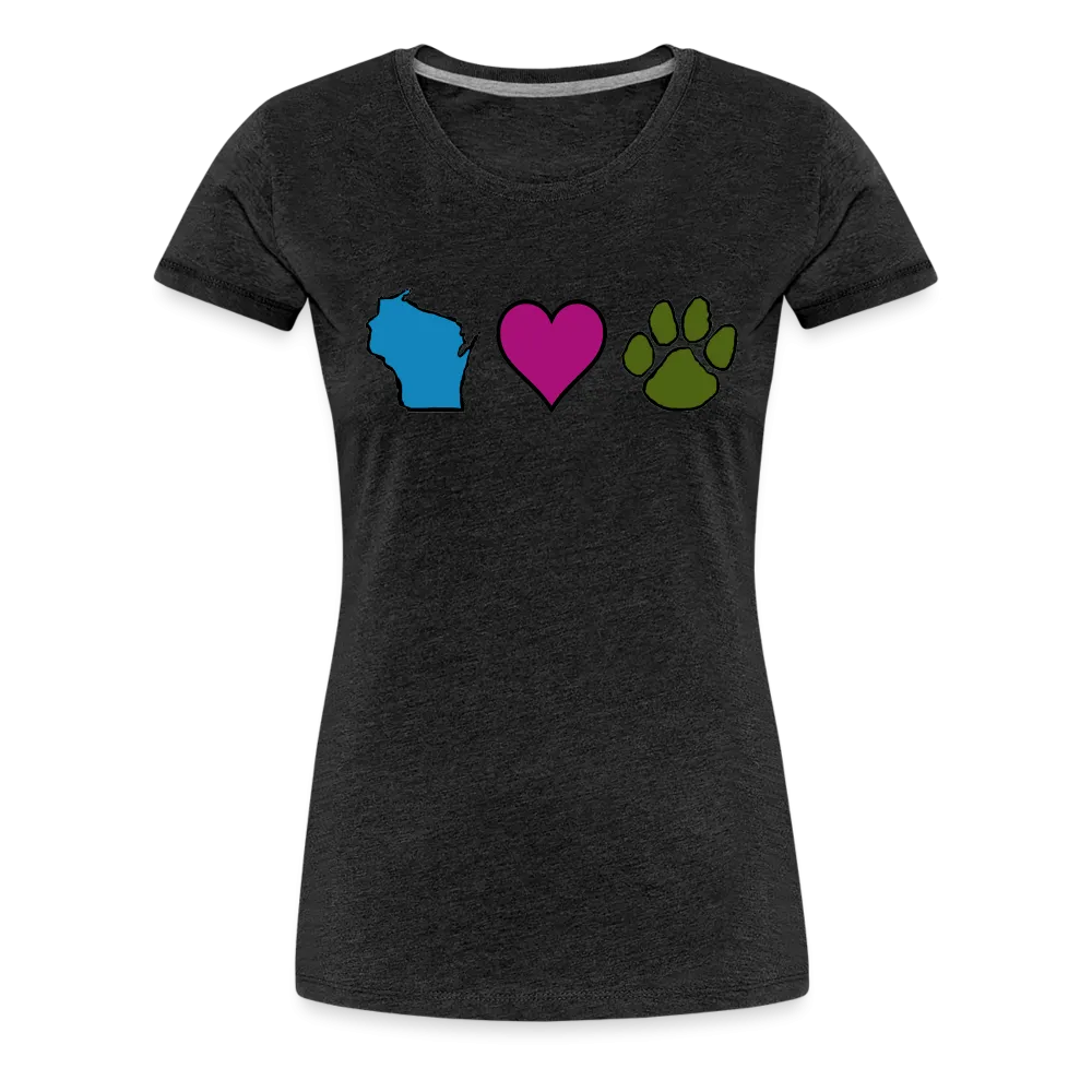 WI Loves Pets Contoured Premium T-Shirt