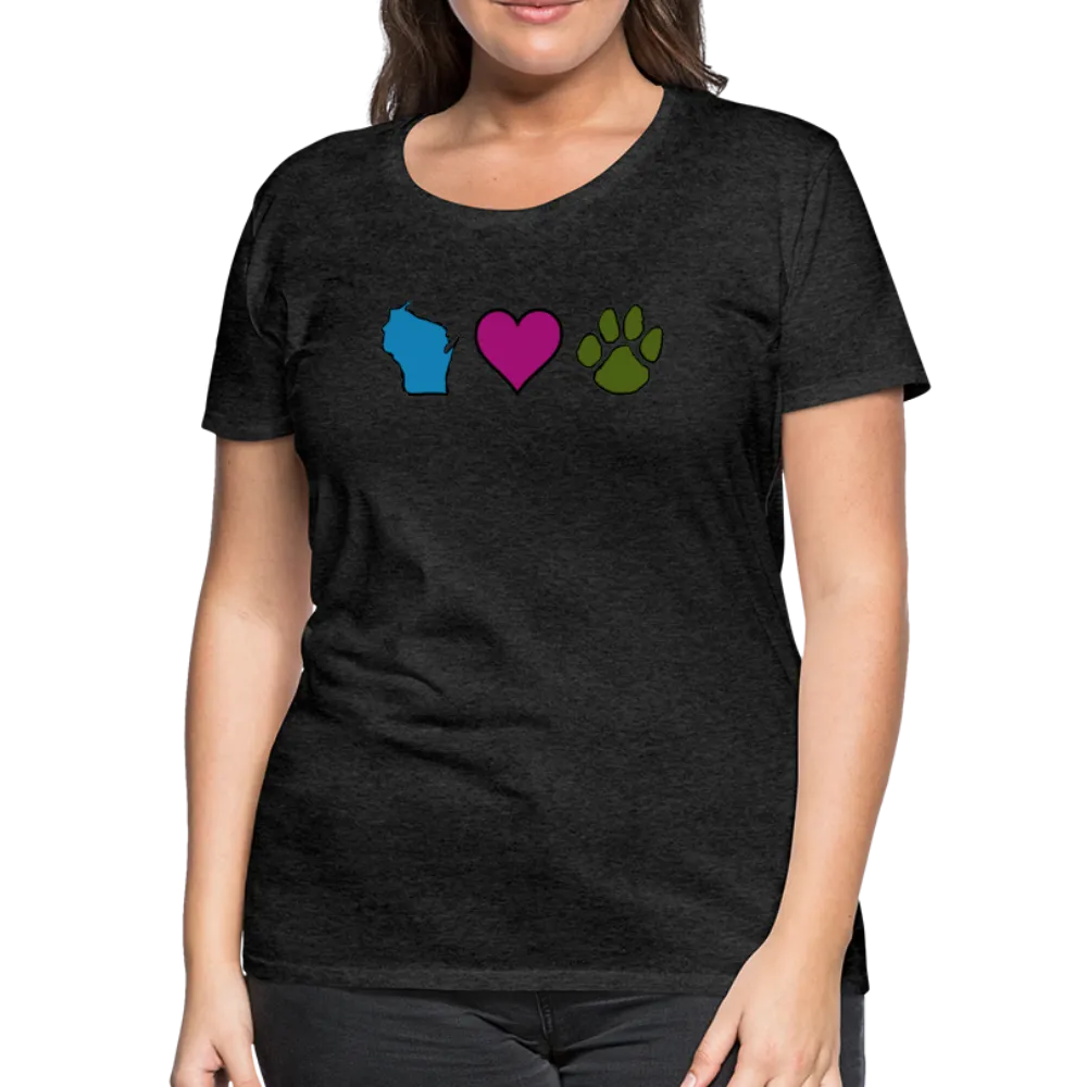 WI Loves Pets Contoured Premium T-Shirt