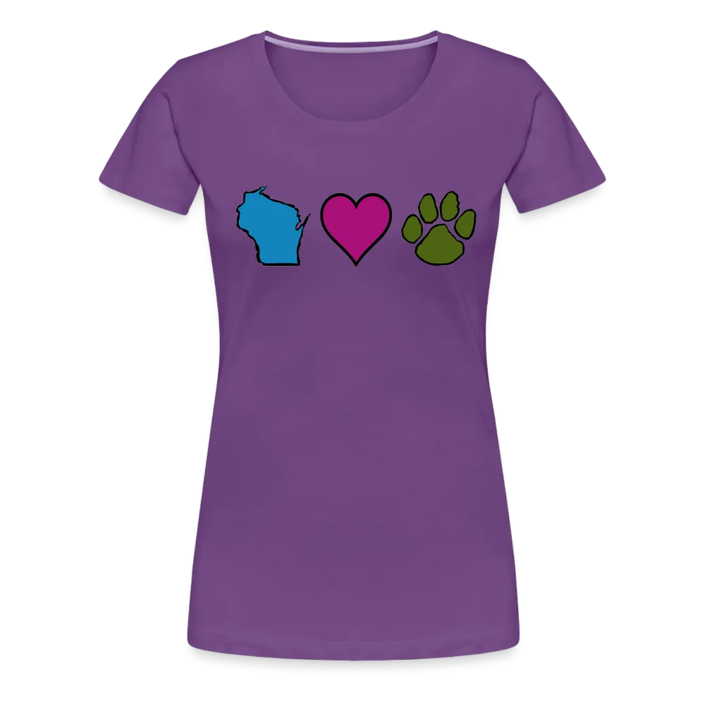 WI Loves Pets Contoured Premium T-Shirt