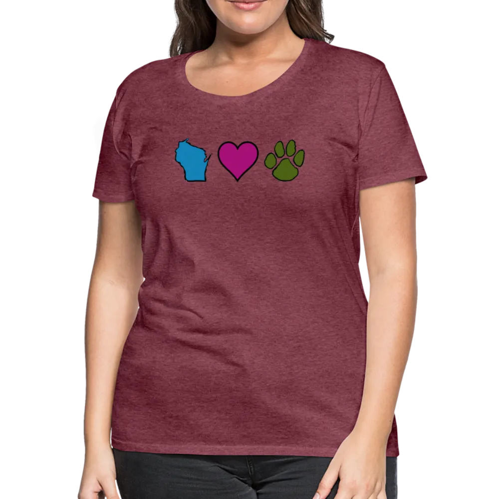 WI Loves Pets Contoured Premium T-Shirt