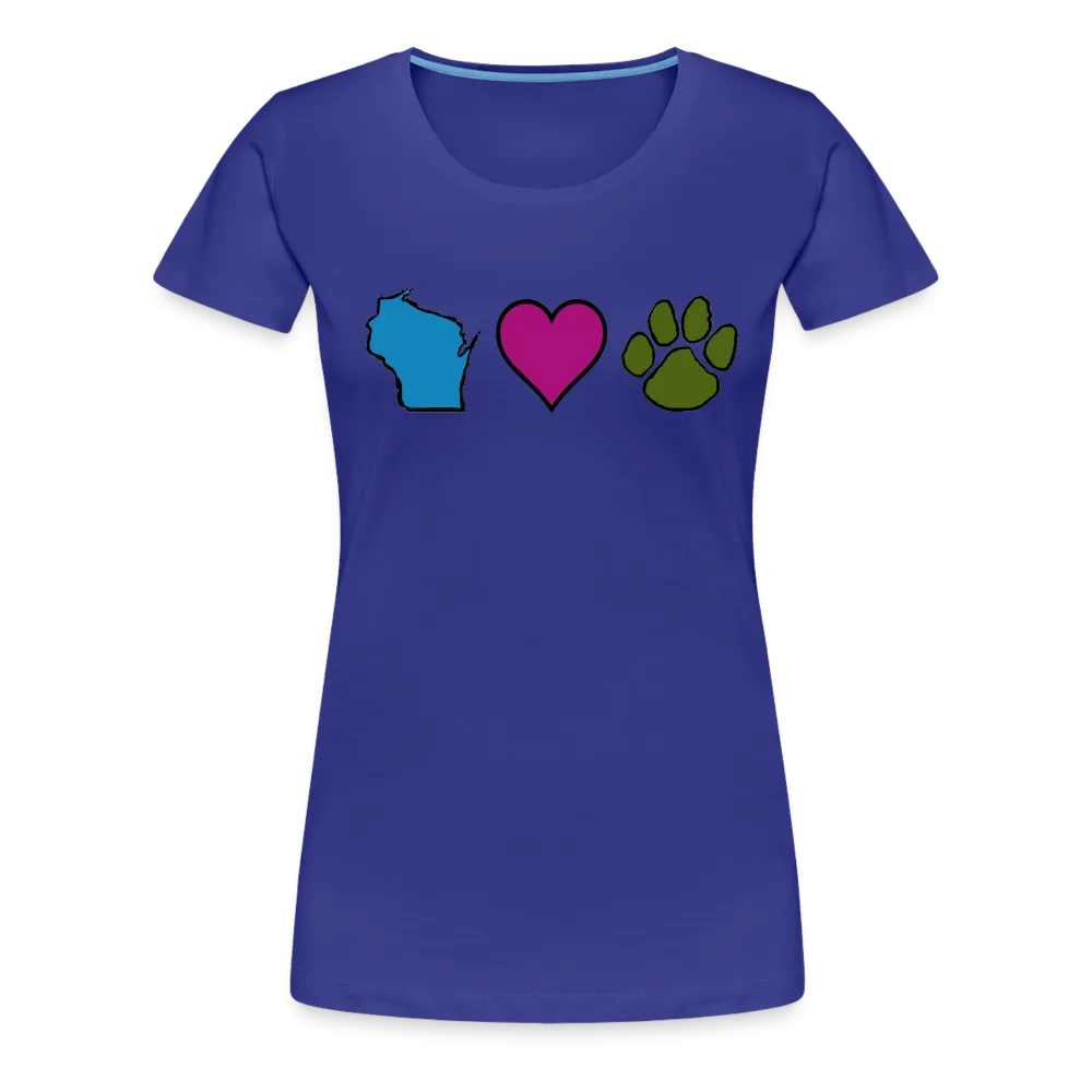 WI Loves Pets Contoured Premium T-Shirt