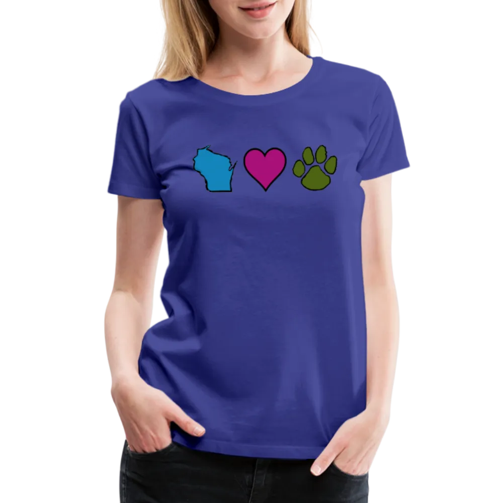 WI Loves Pets Contoured Premium T-Shirt