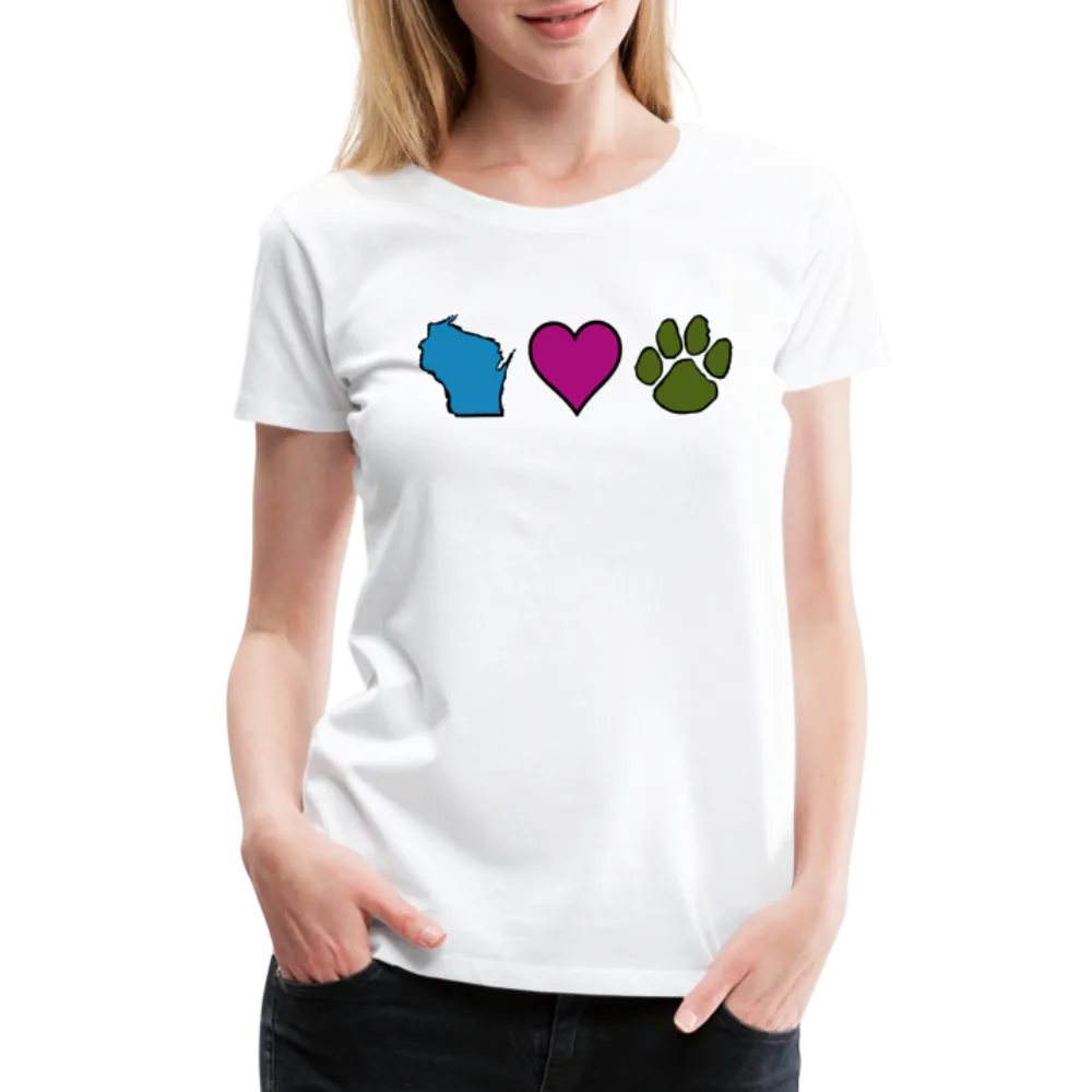 WI Loves Pets Contoured Premium T-Shirt